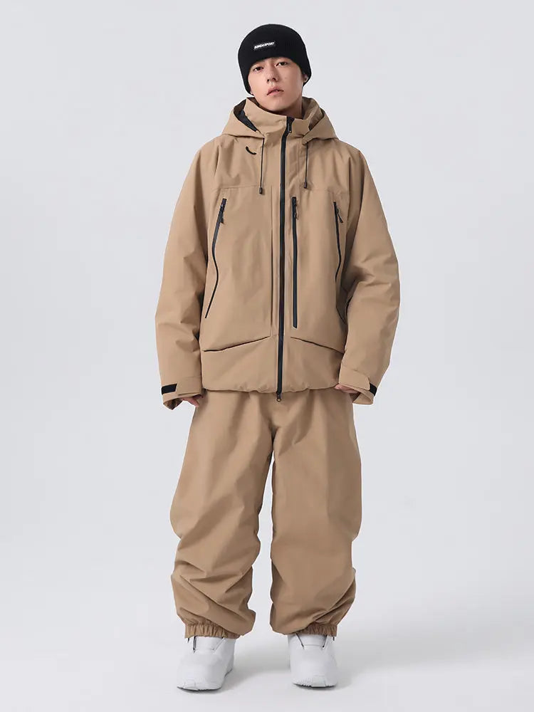 Men's Winter Essential Snow Suits Baggy Style Snowboarding Outwear