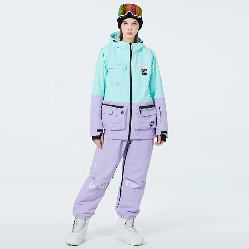 Adult Ski Insulated Cargo Jacket & Jogger Pants Downhill Diva Suits 