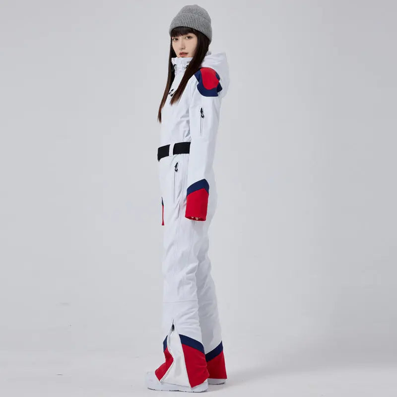 Retro Ski Onesie Women's One-piece Snow Jumpsuits