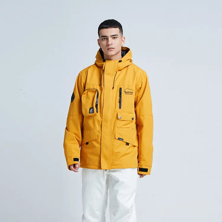 Thick Windproof Ski Snowboarding Cargo Jacket