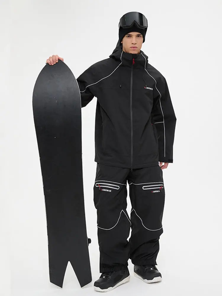 Unisex 3L Hard Shell Ski Suit Set Winter Jacket & Pants
