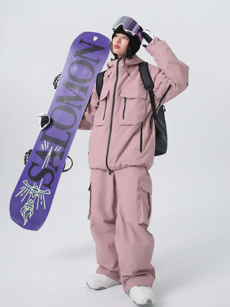 Unisex Insulated 3L Baggy Cargo Snow Pants