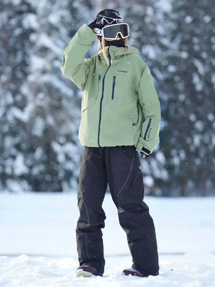Unisex Insulated Ski Suit Set - Windproof Winter Snow Jacket & Pants