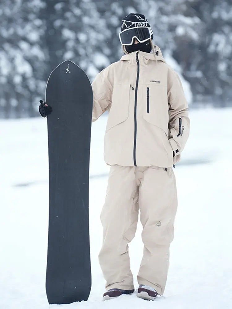 Unisex Insulated Ski Suit Set - Windproof Winter Snow Jacket & Pants