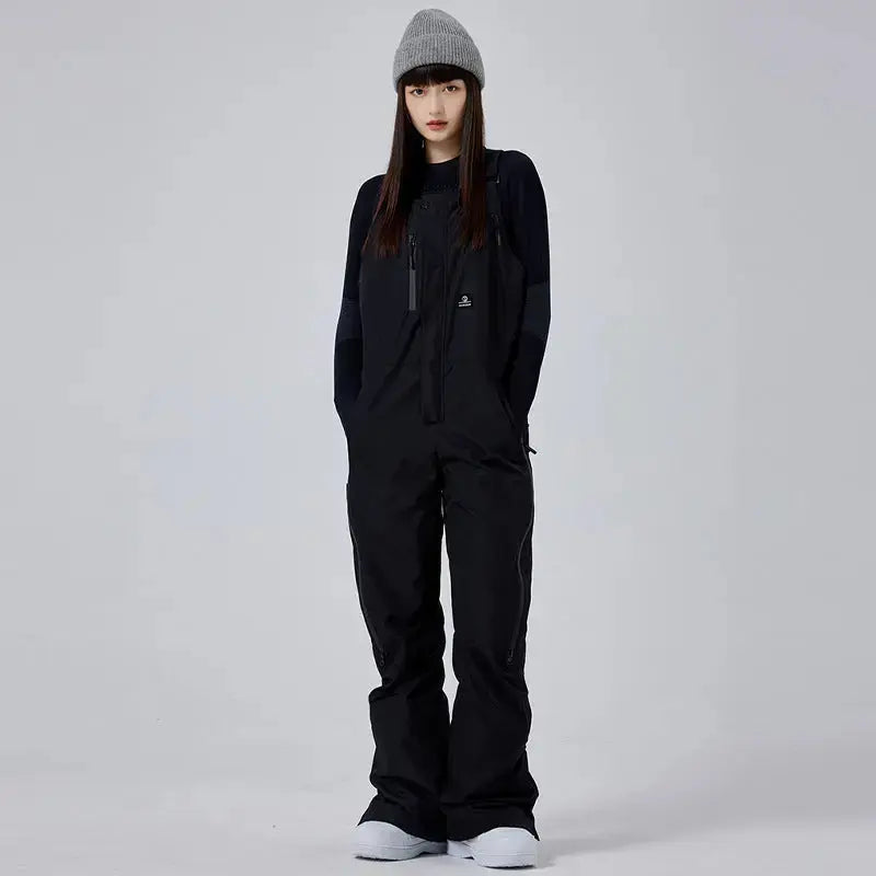 Unisex Thicken Snow Bibs Pants Outdoor Loose Sports Pants