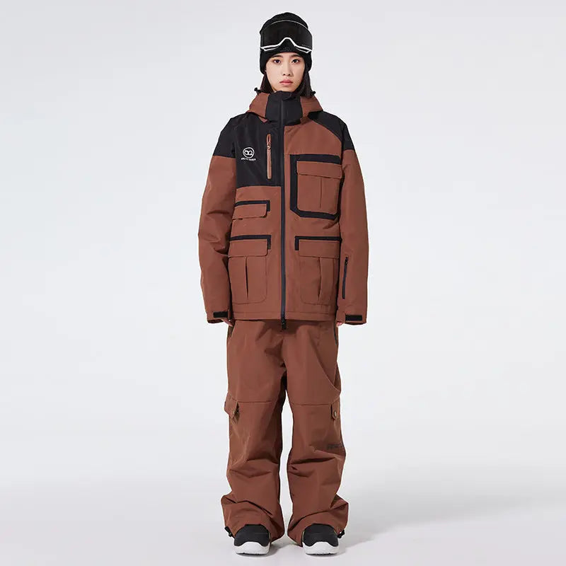 Winter Anorak Snow Suit Sets Baggy Style Skiwear