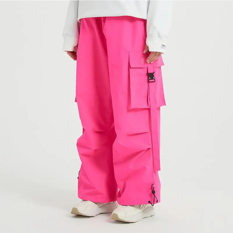 Winter Loose Fit Ski Pants Thicken Warm Outdoor Snow Pants