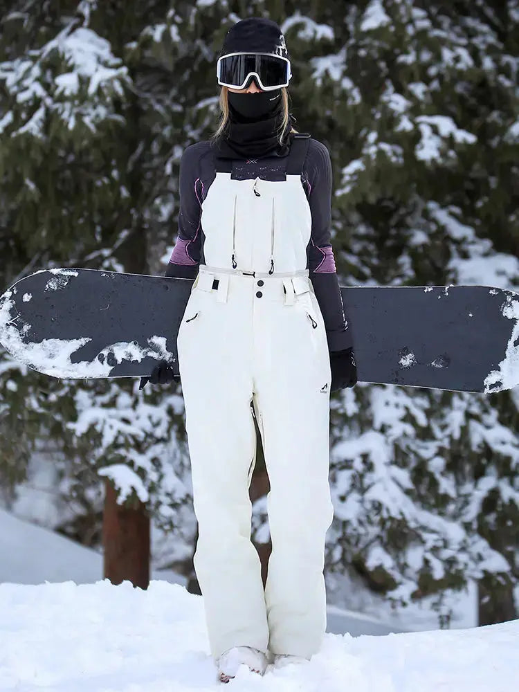 Women Detachable Insulated Snow Bib Pants Ski Overalls