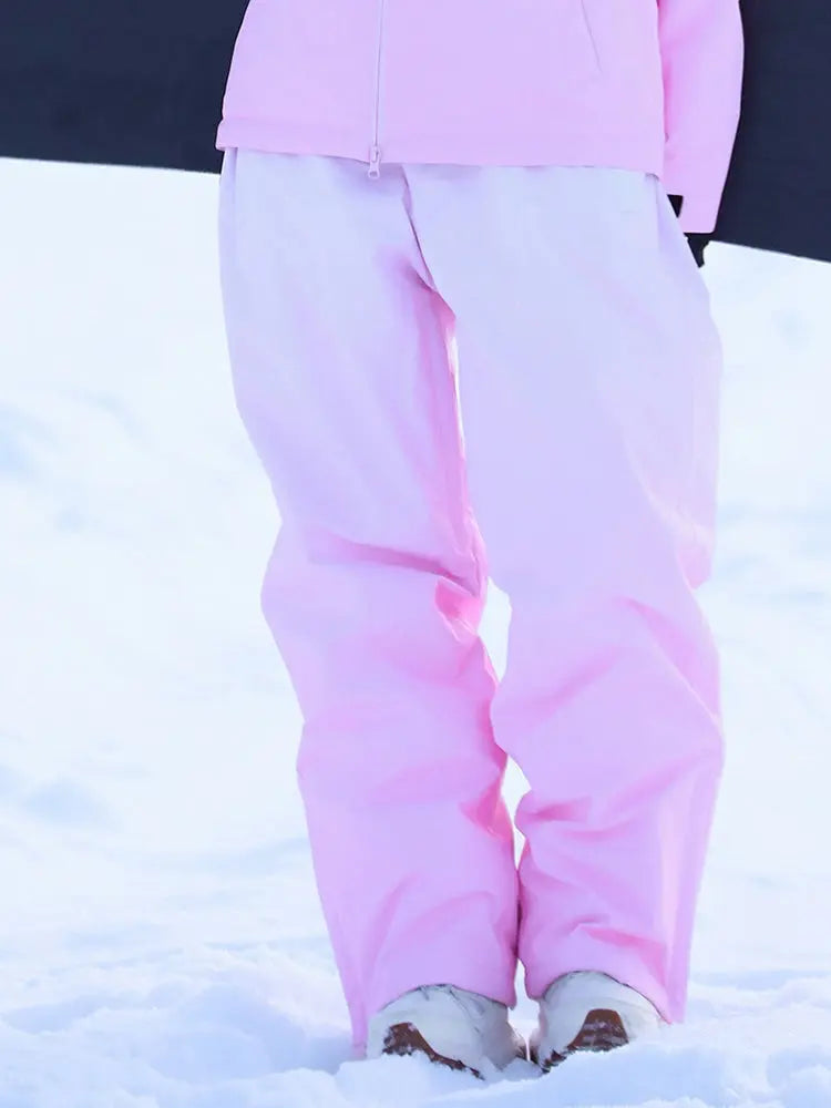 Women Gradient Color Snow Pants Cute Ski Trousers for Winter