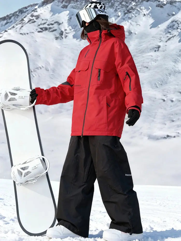 Women's Stand Collar Snowsuit 3L Snow Suit Set