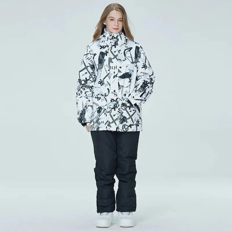 Women's Ski Cargo Jacket & Overall Pants Snow Suits