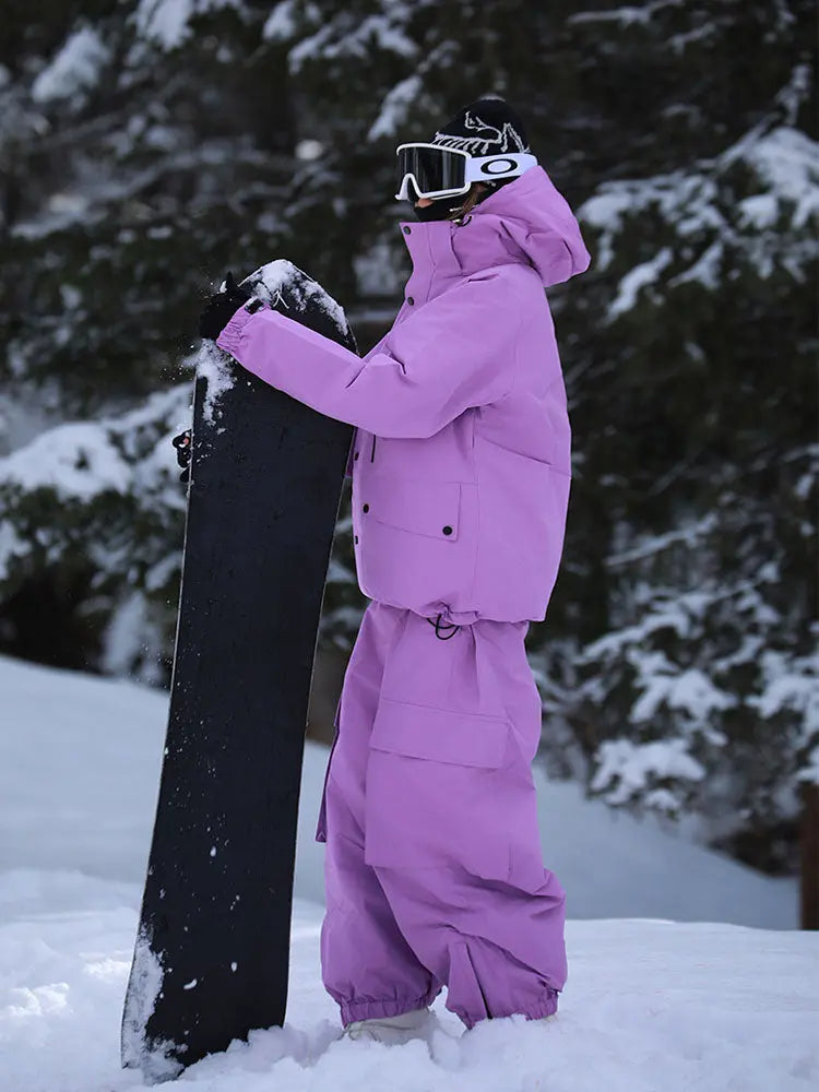 Women's Classical Two Pieces Snowsuits Baggy Outwear
