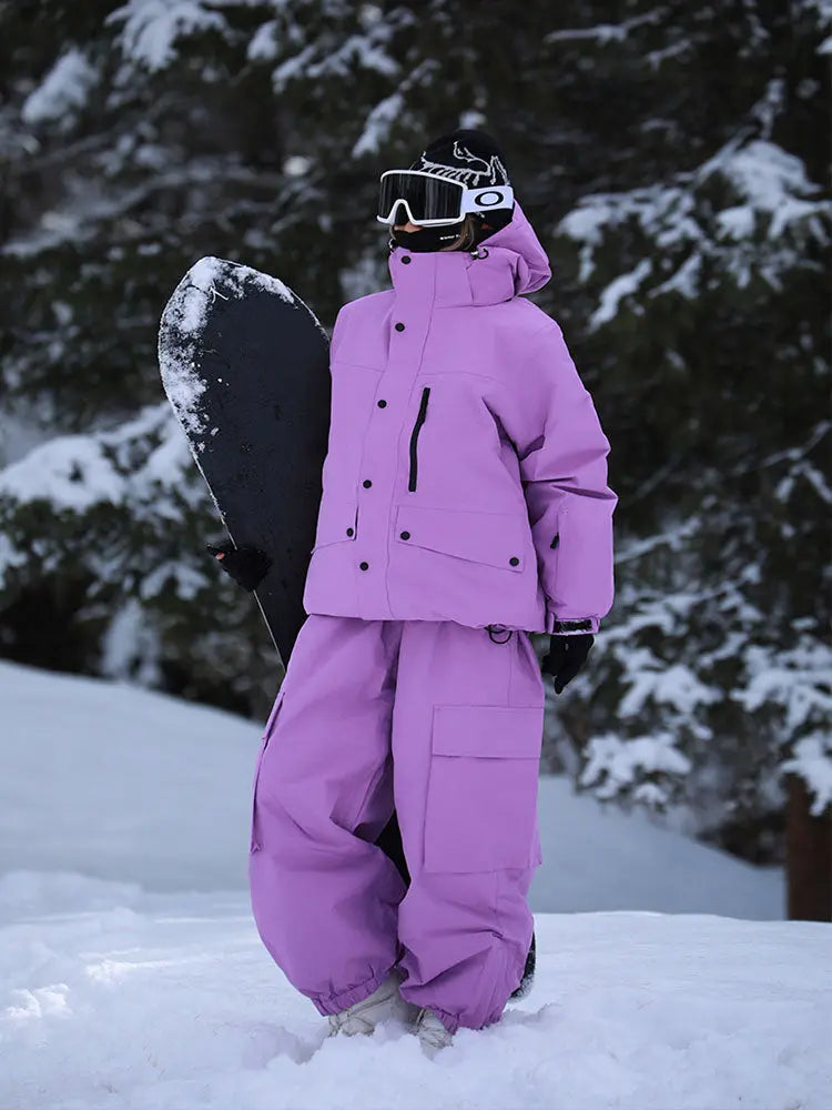 Women's Classical Two Pieces Snowsuits Baggy Outwear