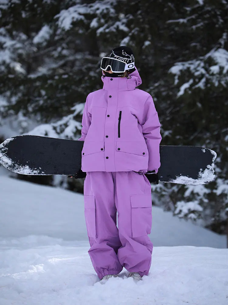 Women's Classical Two Pieces Snowsuits Baggy Outwear