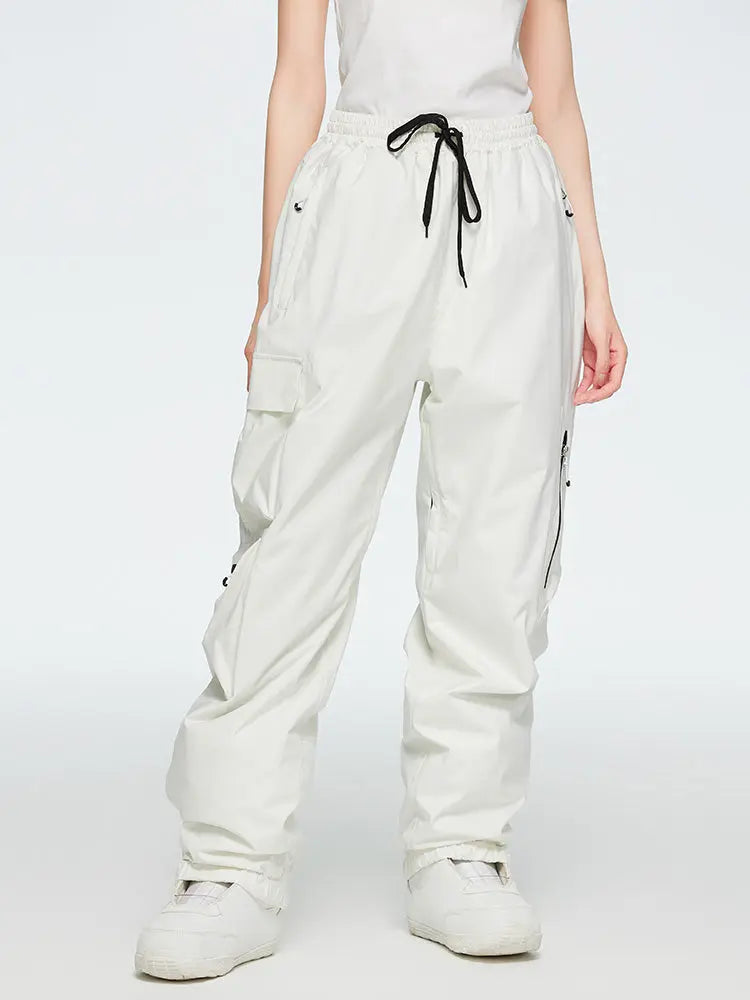 Women's Elastic Waist Cargo Snow Pants