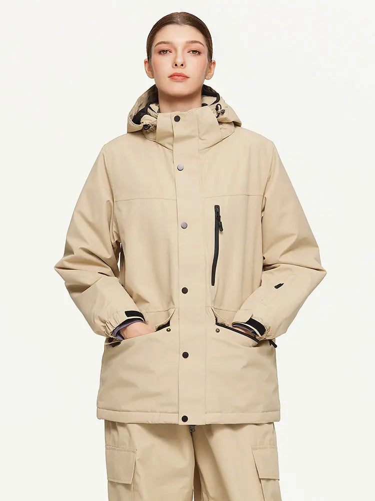 Women's Hooded Snow Jacket Warm Guard Ski Wear