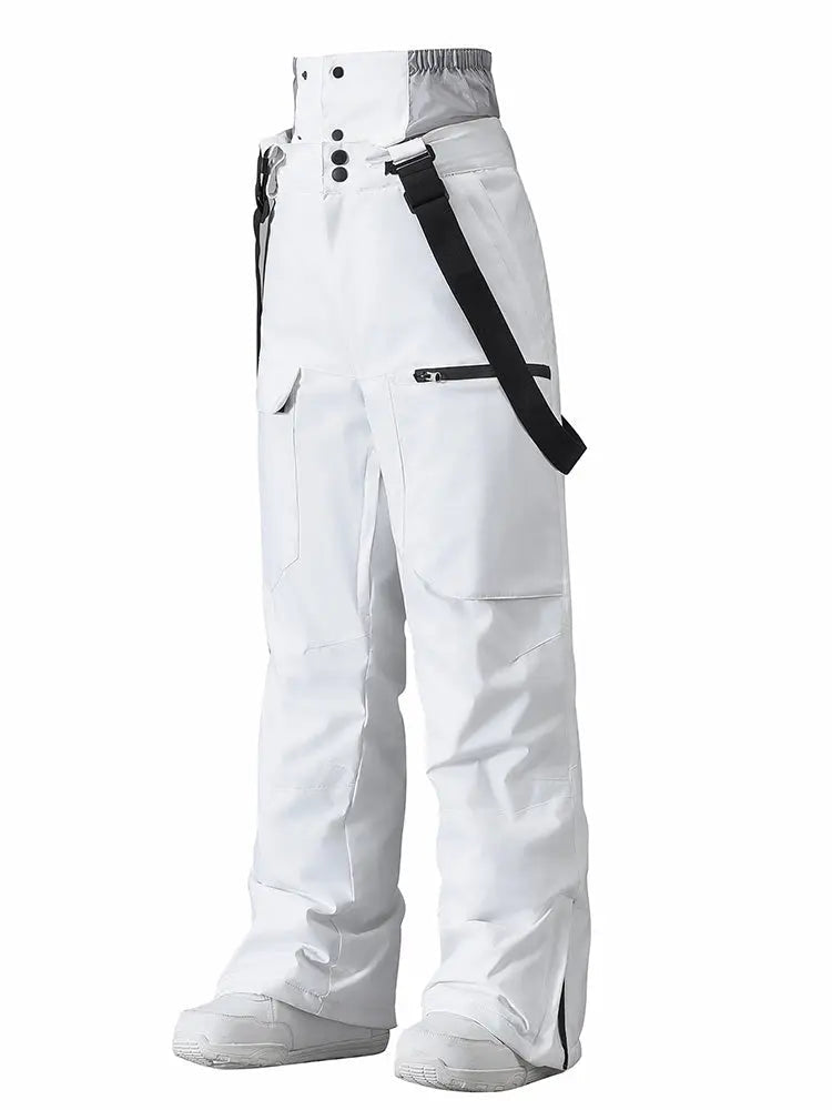 Women's Loose Fit Snow Bibs Pants Winter Snowboard Overalls