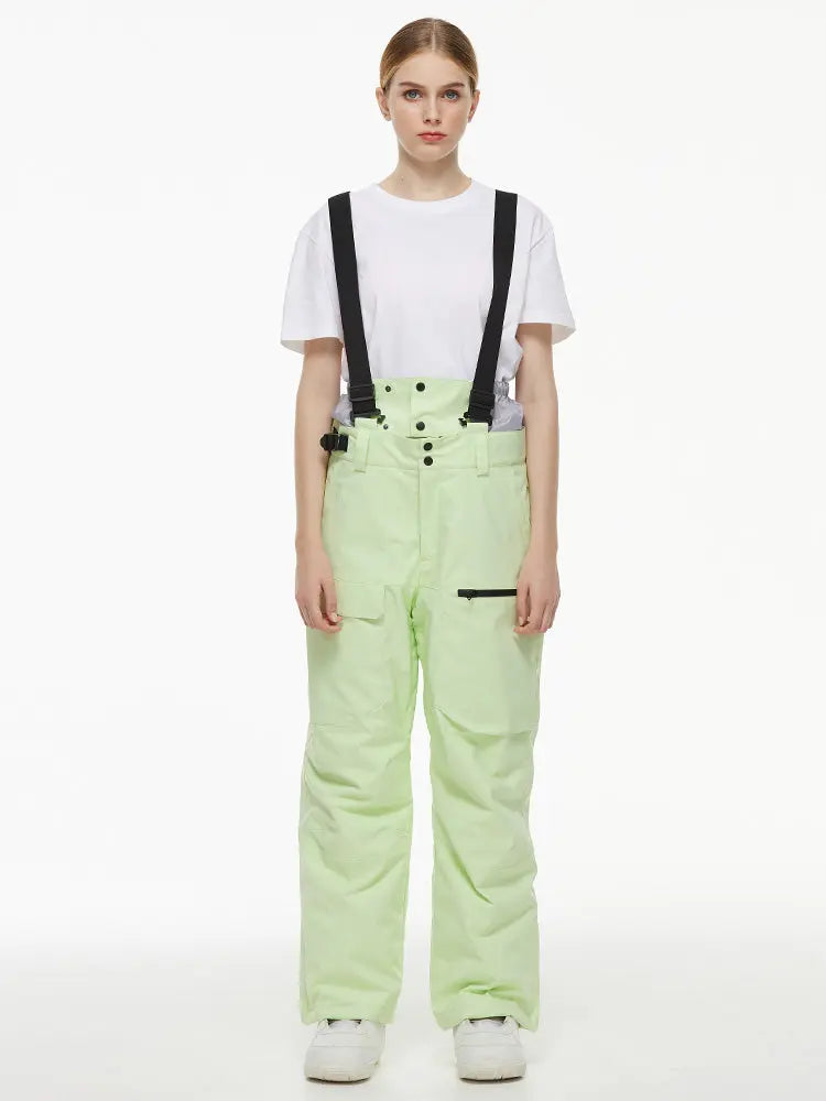 Women's Loose Fit Snow Bibs Pants Winter Snowboard Overalls