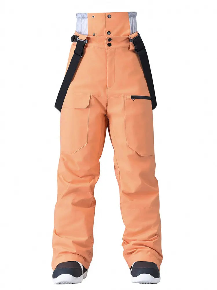 Women's Loose Fit Snow Bibs Pants Winter Snowboard Overalls