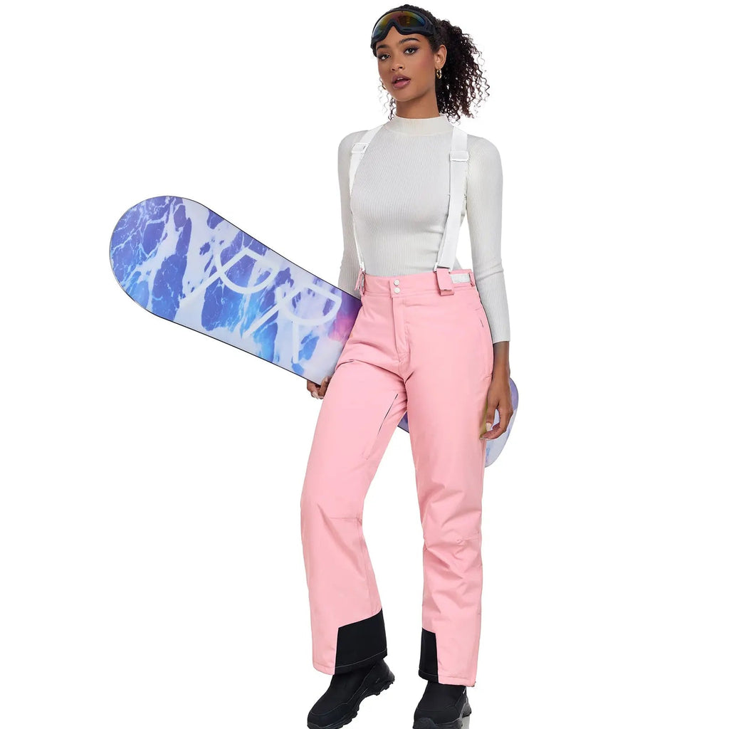 HOTIAN Women's Ski Pants Insulated Winter Snowboard Pants Bibs