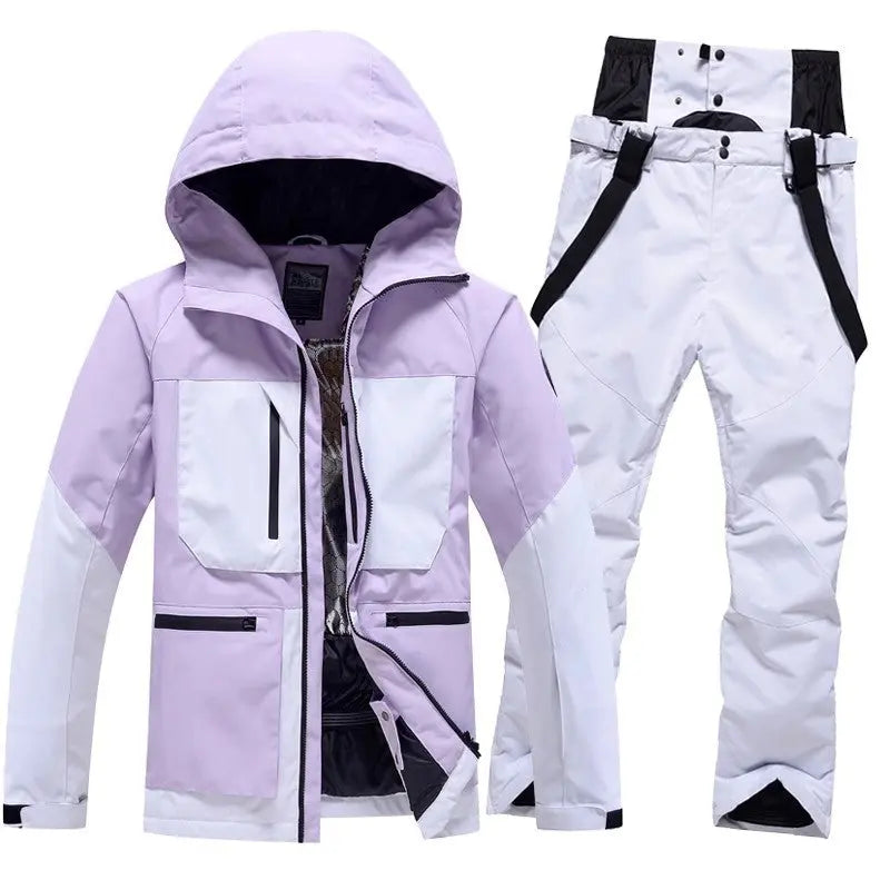Women's Ski Suits Two Pieces Winter Outdoor Ski Jacket and Pants