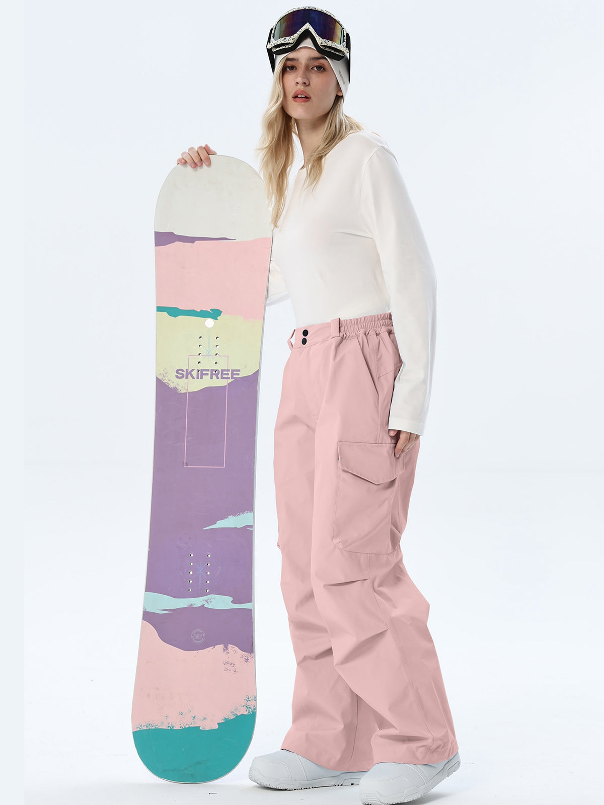 Women's Wide-Leg Cargo Snowboarding Trousers