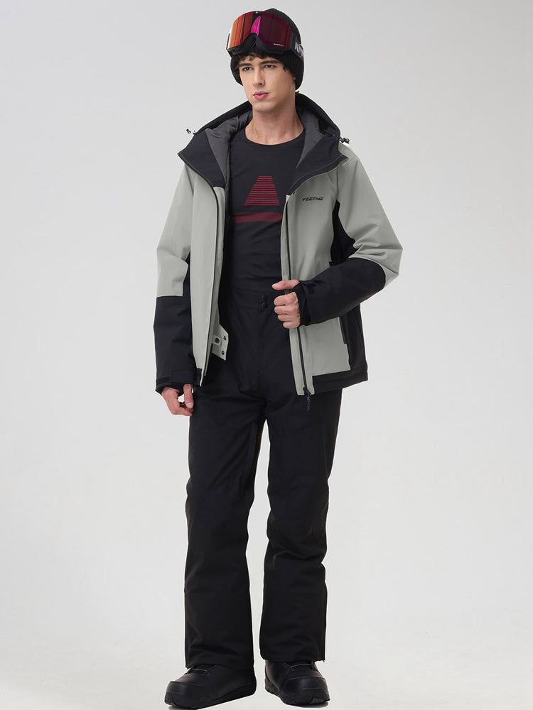 Men's Two-Tone Ski Jacket and Matching Snow Pants