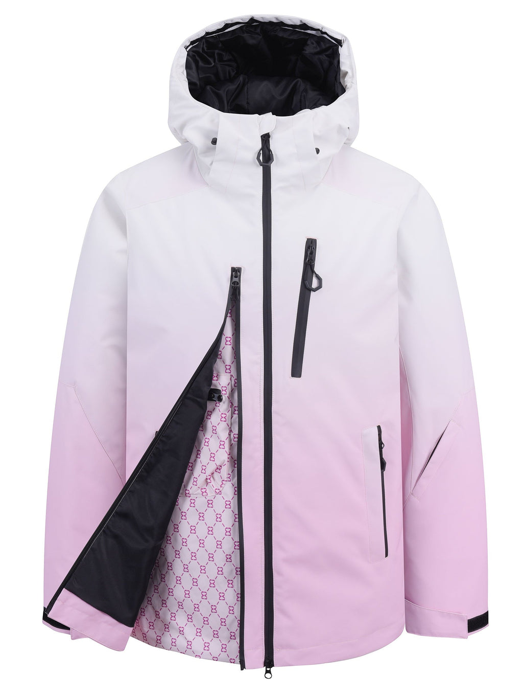 Women's Padded Hooded Snow Jacket with Storm Flap
